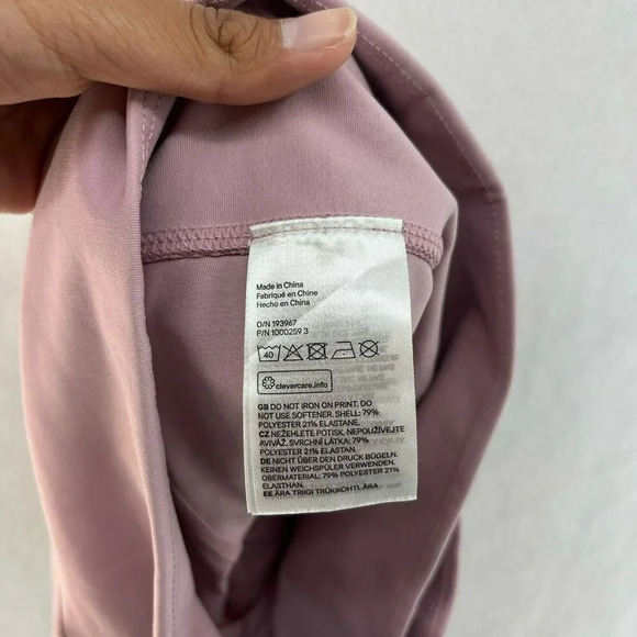 H&M Sports Shorts Womens Sz XS Pink High Waist Shorts Wrap Over Training Hottie - Picture 9 of 11